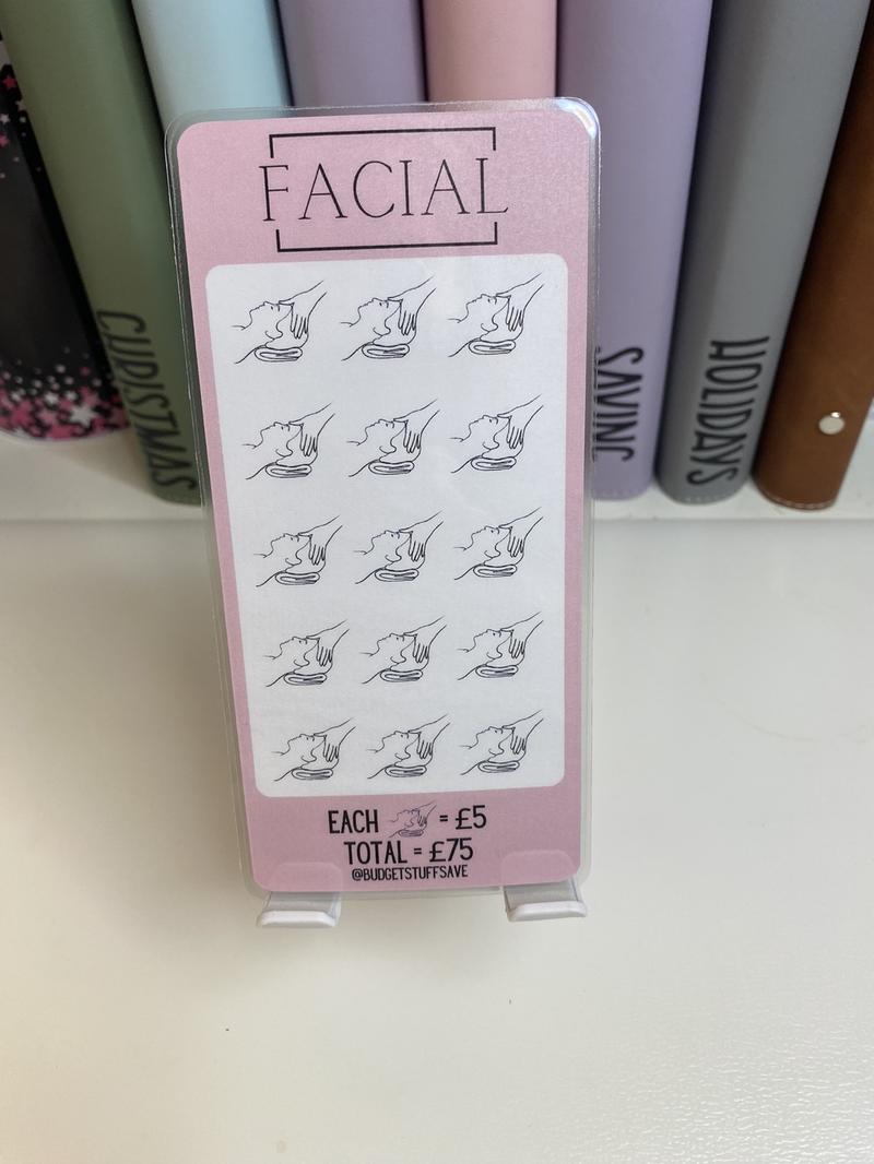 Product Introduction of Facial Savings Tracker, cash stuffing, budgeting 2