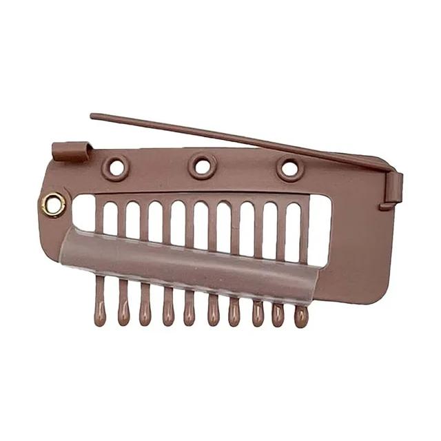 6 Pcs Chunni Clips Set with Safety Pin, Black/Brown/Golden/Multi-color 7