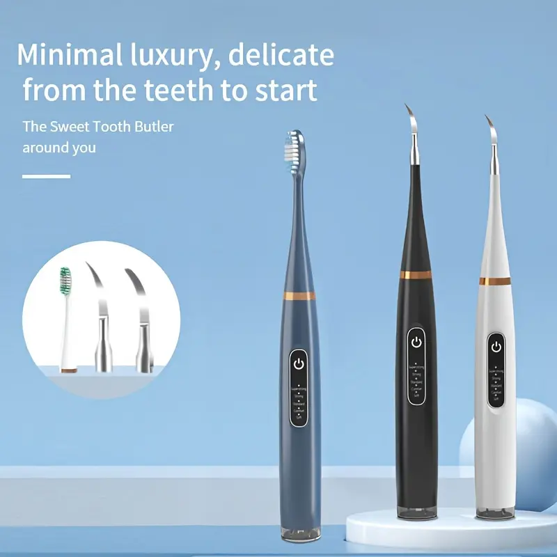 Rechargeable Portable Electric Toothbrush, Travel-Friendly Oral Care Beauty Kit With Replaceable Heads, Electric Teeth Cleaning Device Christmas Gift 0