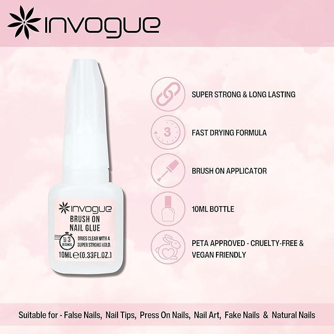 Invogue Brush on Nail Glue 10 ml 4
