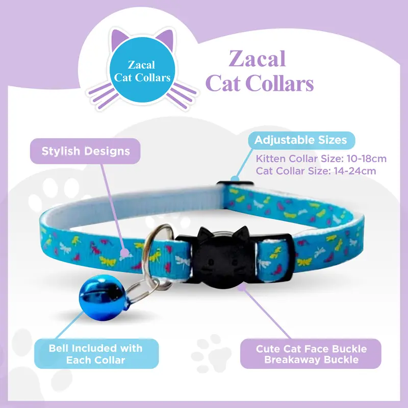 Blue Tartan Style Bandana Cat Collar 1