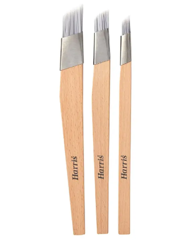 Seriously Good Fitch Paint Brushes Pack Of 3 Cutting In & Control Hobby & Craft 0.5", 0.75", 1, Brown