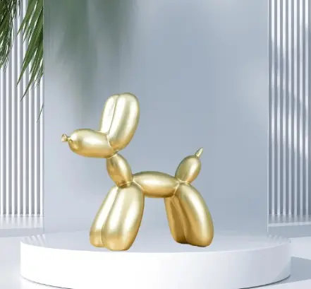 "1pc Handmade Resin Balloon Dog Statue Ornament | Cute White Animal Sculpture for Home Decoration | Perfect for Valentine's Day & Birthday Gifts" Minimalist Minimalist 5