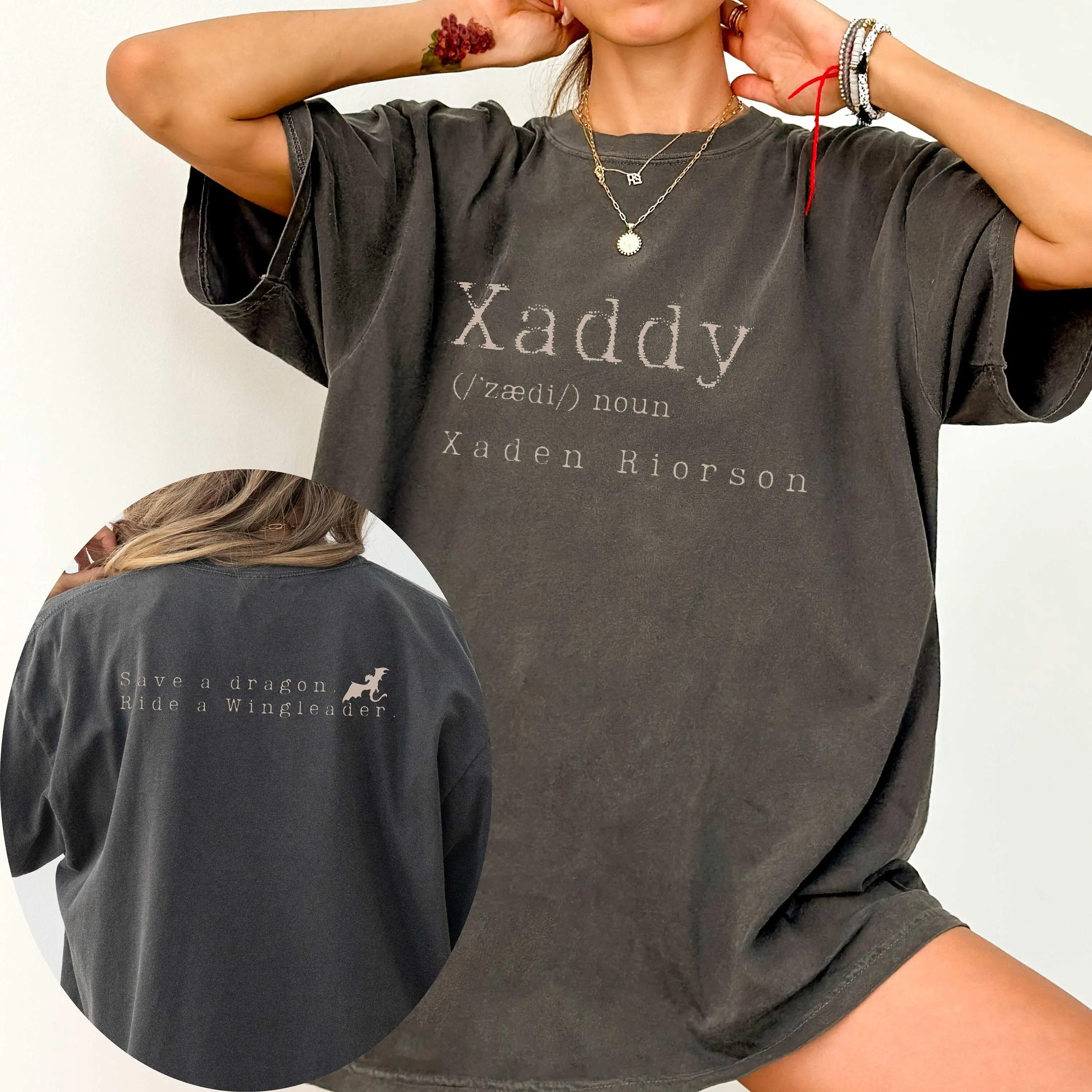 2 SIDE Xaddy Shirt  Xaden Riorson Fourth Wing Shirt  Xaden Merch  Iron Flame Sweatshirt  Rebecca Yarros Apparel
