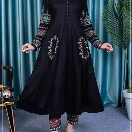 Teesa By Momina Designer | MD-1700-1 | 2 Piece Ready To Wear Linen Embroidered Airline Style Dress for women Casual Fabric Elegant Trouser Elegant Trouser Womenswear Everyday 1
