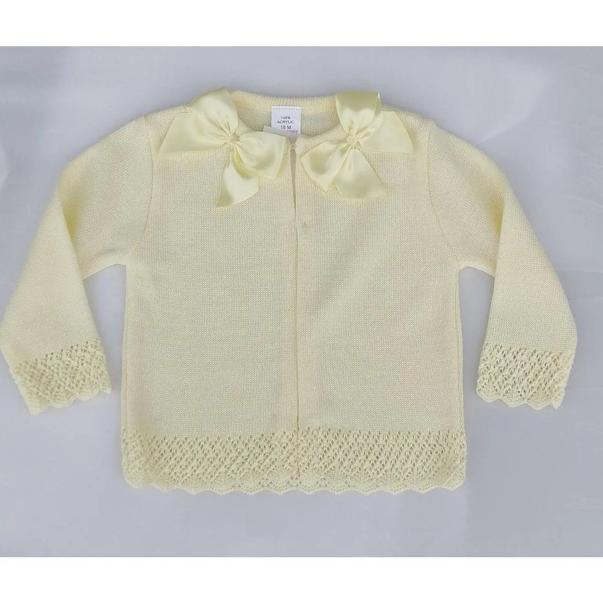 Lemon        bow cardigan