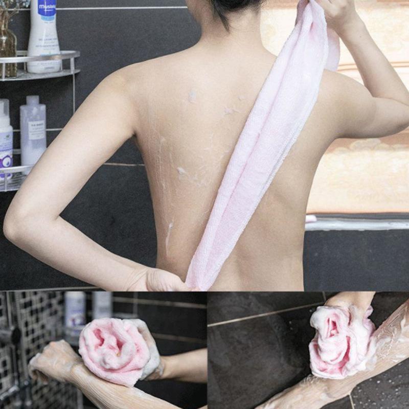 Product Introduction of Body Washing Clean Exfoliate Puff Body Nylon Wash Cloth Bath Towel Mesh Scrub Bodys Treatment Bath Shower Products Solid Color 7