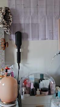 Product Review of 2pcs Bathroom Wall Mounted Hair Curler Rack, Punch Free Hair Dryer Holder, Home Organizers from N** 0
