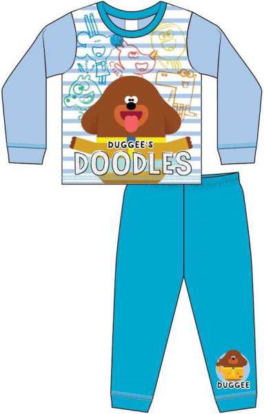Product Introduction of Hey Duggee Boys Pyjamas Pjs Nightwear Two Piece Set Sleepwear Toddler Kids Childrens Long Sleeve Top Trousers Character Dinosaur Squirrel Club Sublimation Smile 3