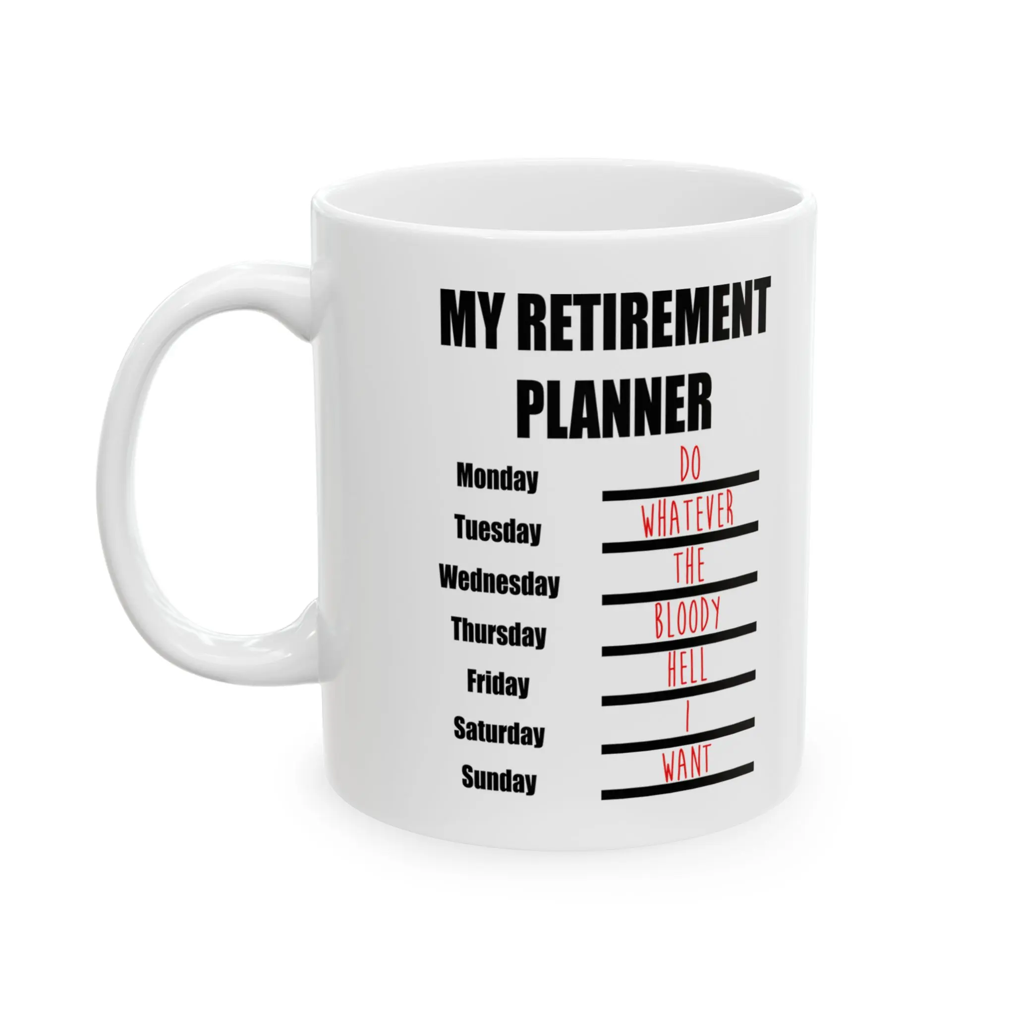 Funny Retirement Mug Planner Retiring Gift Idea Coffee Tea Present
