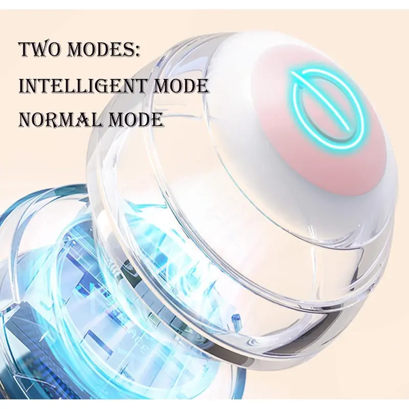 Intelligent Interactive Cat Toys Ball with LED Lights, Cat Toys, Automatic Moving Rolling Ball for Indoor Cats, Cat Automatic Toy 6