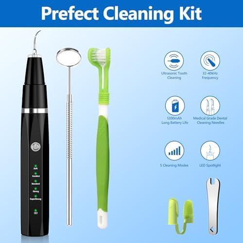Dog Teeth Cleaning Kit for Dental Care and Tartar Plaque Removal - Pet Tooth Cleaner for Dogs and Cats (Black) 3