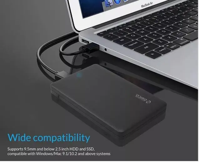 2.5 Inch USB 3.0 External SATA lll HDD SSD Hard Drive Enclosure Caddy Case - Portable External Hard Drive Enclosure 1