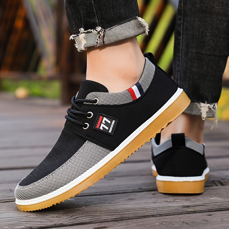 Product Introduction of All-Season Men's Comfy Canvas Shoes - Breathable, Durable Rubber Sole, Versatile, Stylish Lace-Up for Office, Walking, Driving, Sports 8