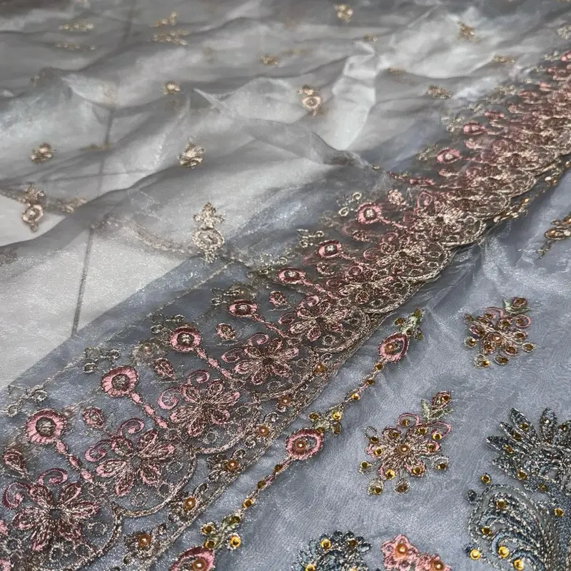 4 Colours BEGUM salwar kameez 3 piece Pakistani suit embroidered stonework S-XL 8