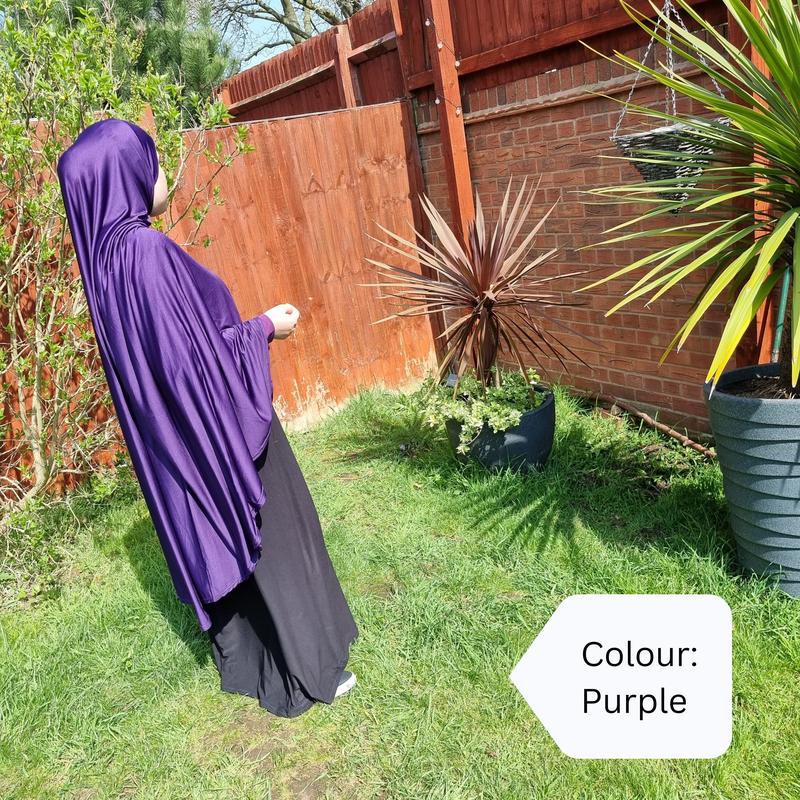 Yaqeen XL Lycra Khimar for Modest Fashion | Stretchy Full Coverage Hijab | Plus Size Friendly Islamic Khimar | Soft Lycra Khimar in Multiple Colours | Hijab Style for Women | Modest Wear Outfit | Comfortable Daily Wear Khimar | Islamic Clothing for Women 6