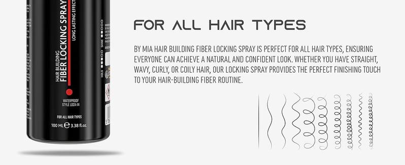 Product Introduction of BY MIA Hair Building Fiber Locking Spray 100ml | Hair Building | Long Lasting Effect | Waterproof | Style Lock-in | For All Hair Types | Ultra Hold 11