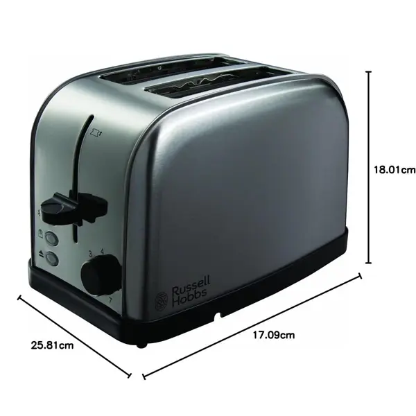 Russell Hobbs Futura 2 Slice Toaster with High lift Feature and Variable Browning control, Stainless Steel, Silver, 18780 5