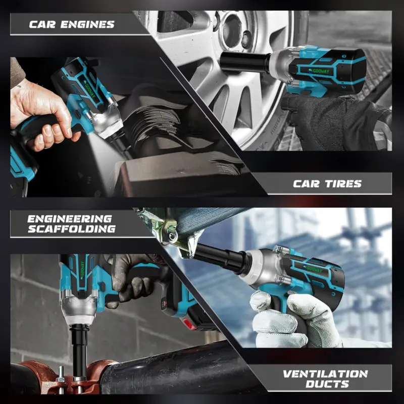 2-3 days arrival🔧For car repair, 21V cordless electric impact wrench, wheel nut gun + 2x4.0Ah batteries cordless  pressure  washer pressure  washer  hose hex  strap 8