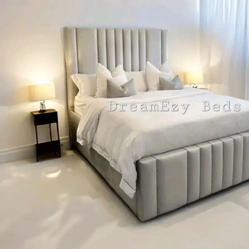 York Panel Bedframe in Various Colours - Available with Mattress & Gaslift Storage 0