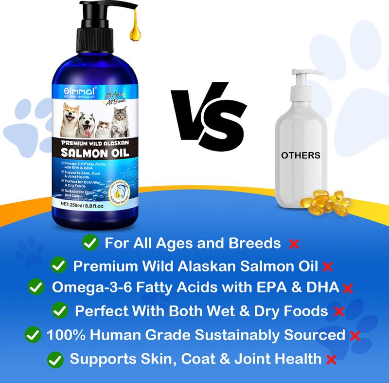 Premium wild Alaska salmon oil for dogs and cats 8