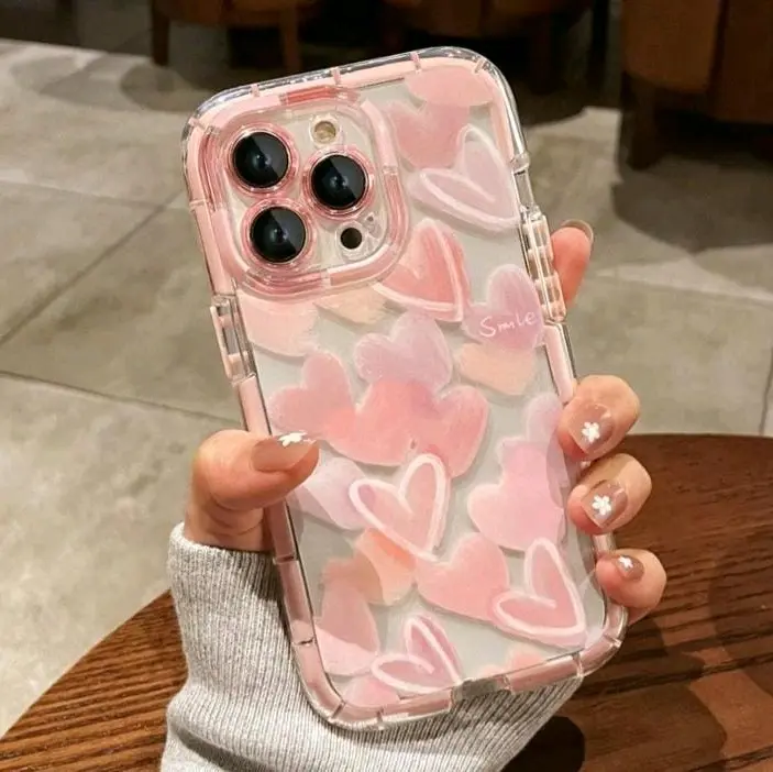 (UK seller) 1 peice clear heart pattern iPhone case, TPU phone case for iPhone 11,Amazing cover Protection Smartphone Accessories Protector Casing Screen Protector Shockproof