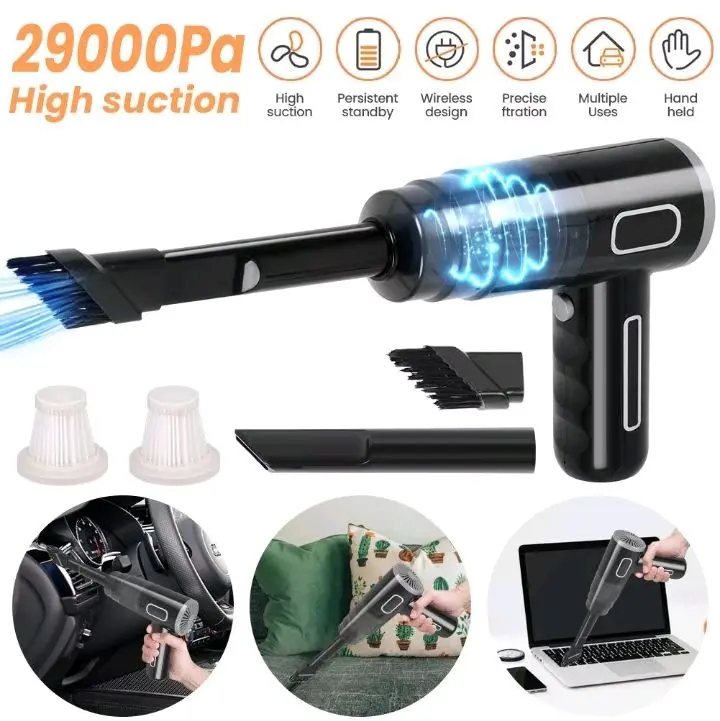 Powerful Cordless Car Vacuum Cleaner with Strong Suction for Wet/Dry Cleaning 1