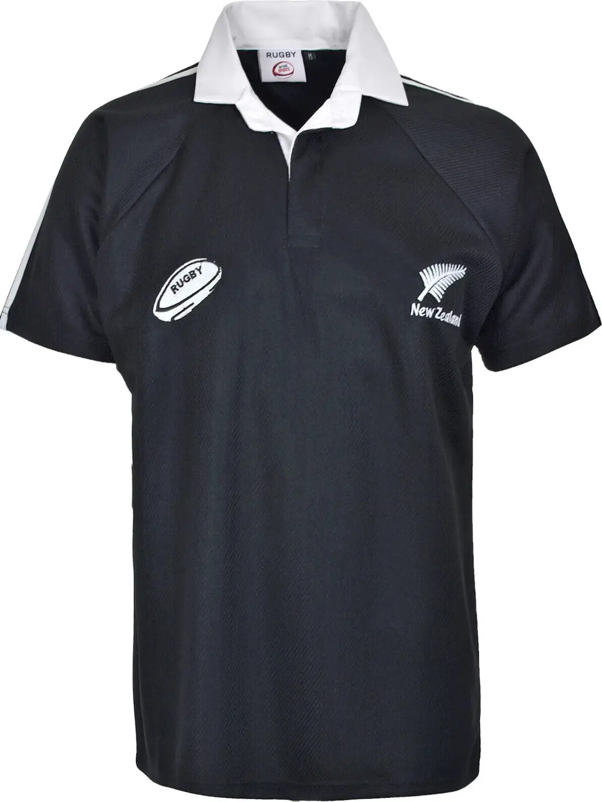 Black NEW ZEELAND  Mens Rugby England  Shirt Short Sleeve Rugby shirt Rugby team