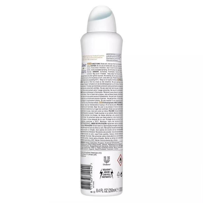 250ml Dove Nourishing Secret Deodorant Spray With Coconut & Jasmin Scent RESTORING RITUAL 3
