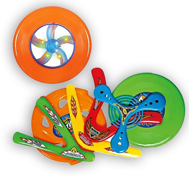 COO11 Light up Frisbee (7pcs) Kids LED Flying Disc and Boomerang For Outdoor Games Toy (Jumbo Pack 7 in 1) 3