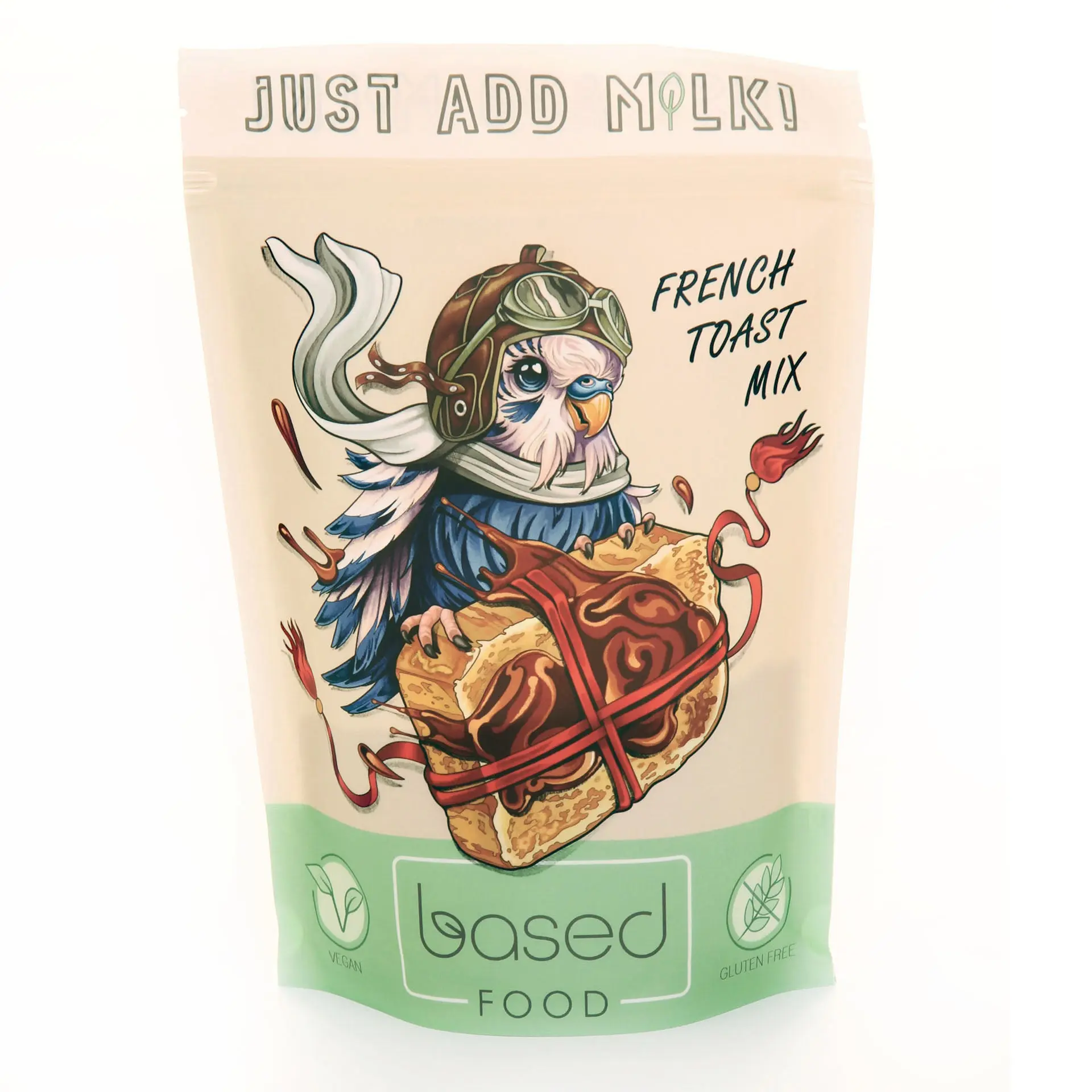 Vegan French Toast Mix - Plant Based - Gluten Free - Eggless Baking mix, Vegan Cooking with Plant Milk, fry - no Bake, Traditional breakfast with a twist