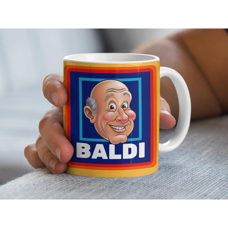 Funny Baldi Coffee Mug, Unique Design Baldi Mug, Cool Gift for Gamers, Baldi in the Classroom Mug, 11oz Ceramic Coffee Cup Beverage Drink Drinkware Sturdy Reusable Washable 0