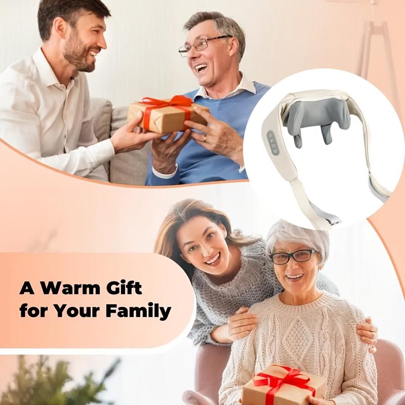 Product Introduction of Rechargeable Cordless 3D Kneading Neck Massager Pillow - Soothing Heat, Deep Tissue Massage, Relaxation for Neck, Back, Shoulder, and Leg Muscles at Home - Portable, Ergonomic Design for Ultimate Comfort shiatsu  massager neck  massager 13