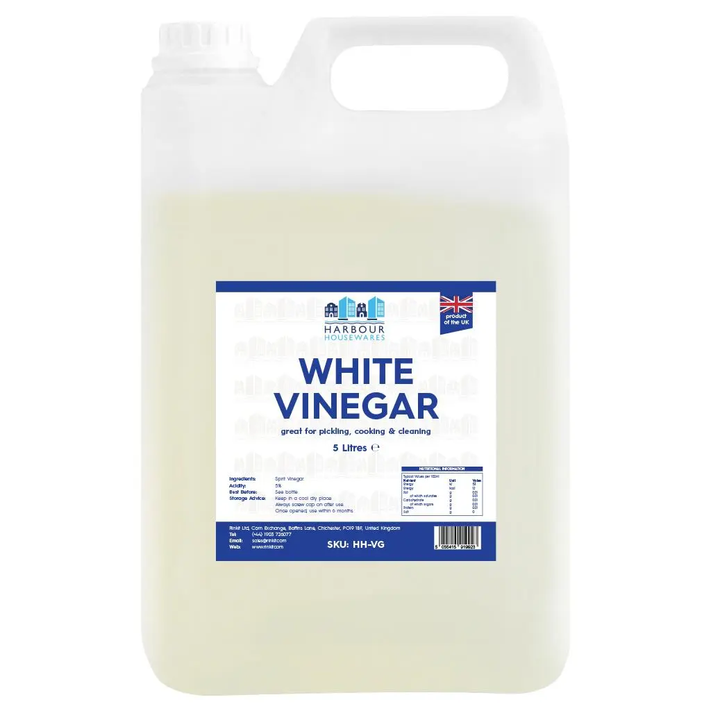 Harbour Housewares White Vinegar for Cleaning, Pickling and Cooking - 5L