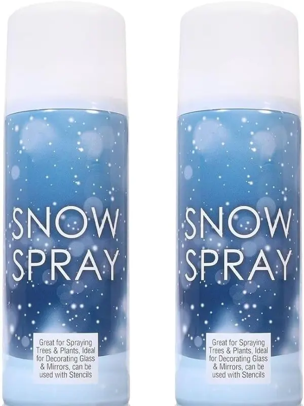 Artificial Snow Spray Set of 2 Cans - Ideal for Decorating Christmas Trees, Windows, Glasses, Wreaths - 85ml Can - Fruit, Decorative Gift Backdrop Father Decoration Nature Photo Stretchy Tool Ornaments 0