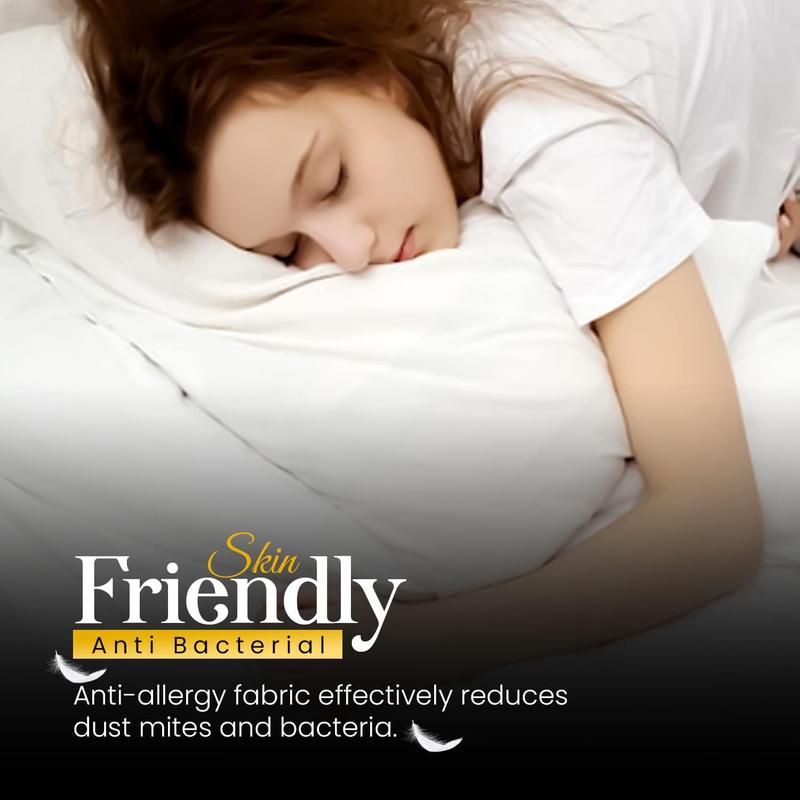 Luxury Ultra-Light Double Quilt | Anti-Allergy, All Tog, Classic Box Pattern | Hand Washable, Single Double King Super King Sizes 7