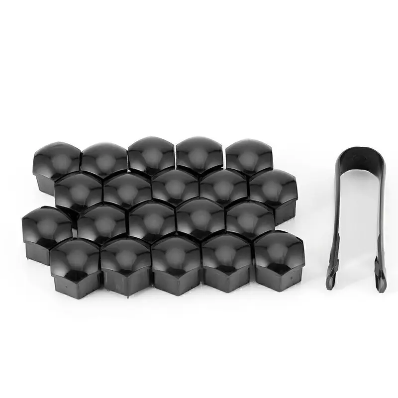 20PCS Car Wheel Nut Caps 17mm Black Wheel Tire Bolt Protect Cover Tire Dustproof 2