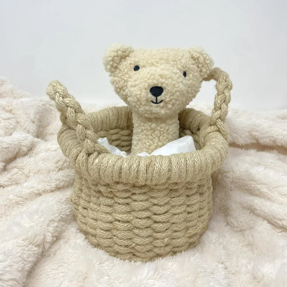 Bear Stick Rattle - Beige for Babies 0-12 Months