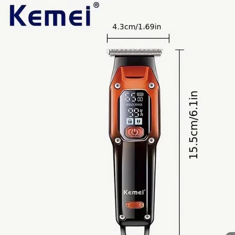 Kemei KM-658 Professional Hair Clipper With LCD Display Barber Machine - Comfort 0