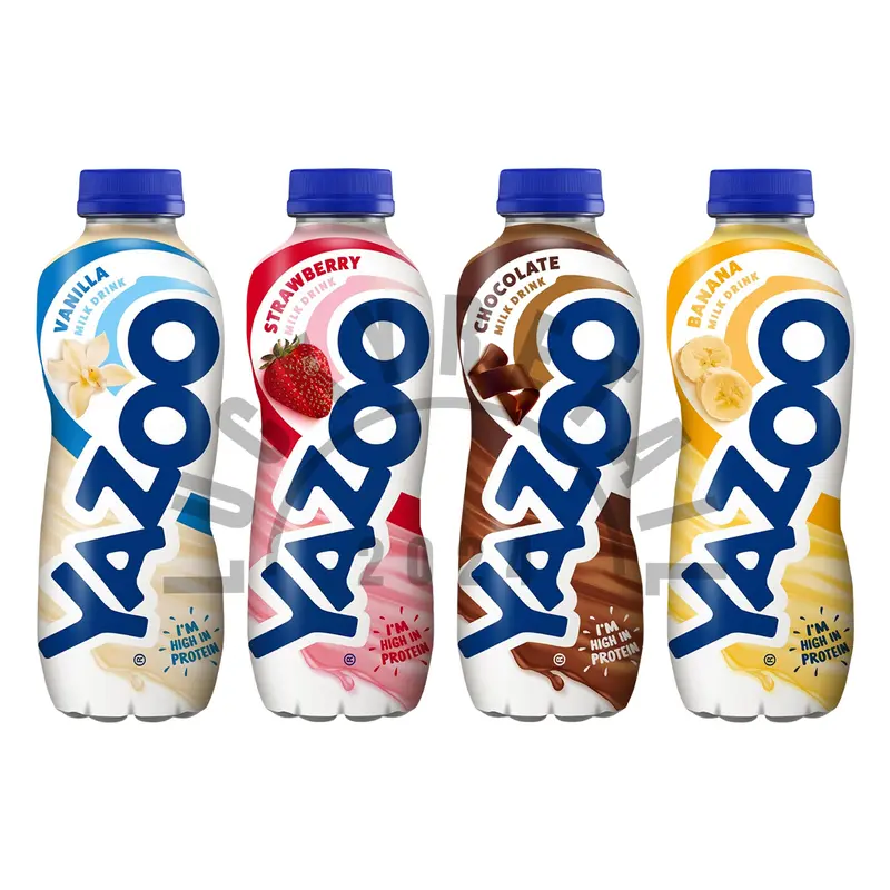 Yazoo Milkshake Drink - 10 x 400ml Pack | High Protein & Calcium Milk Beverage | Flavours: Vanilla, Chocolate, Banana & Strawberry 2