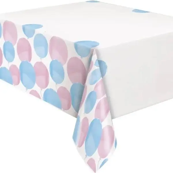 Gender reveal plastic tablecloth