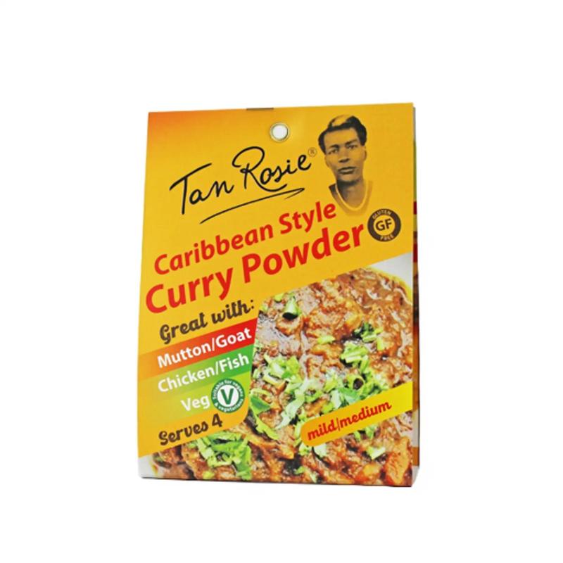 Product Introduction of Tan Rosie Caribbean Style Curry Powder - Mild to Medium Heat, Gluten Free, Vegan Friendly, 40g Bag - Spice, Flavour 0