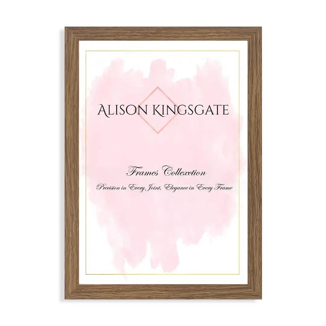 60 x 40cm Photo Frame, Poster Frame to Display Photos, Oak Frame for Artwork Displays, Landscape & Portrait Photo 40 x 60cm Frame for Pictures, Decor Gift Ideas Oak Frame, Wooden MDF Board, Handmade UK Frames, Alison Kingsgate