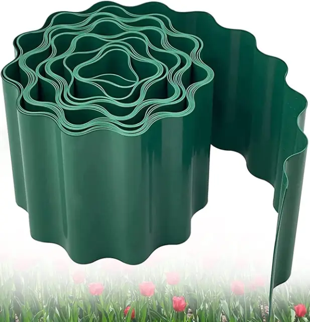 Lawn Garden Border Edging Flexible PVC Landscape Edging for DIY Flower Bed Fencing - 15cm x 9m