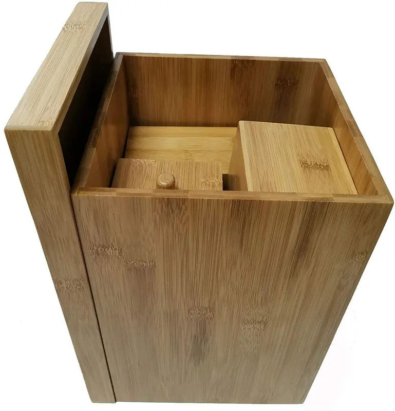 Bamboo 6 Piece Bathroom Set Retro Soap Toilet 4