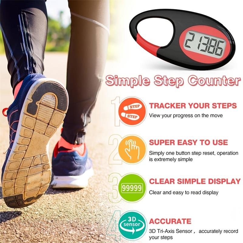 Simple Step Counter Walking 3D Pedometer With Lanyard 1