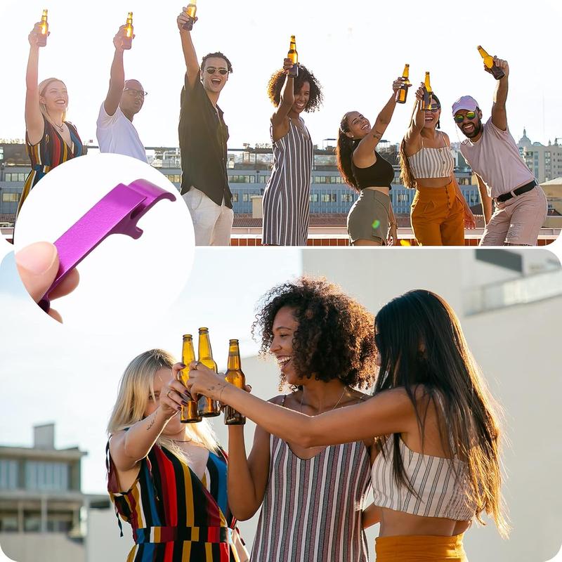 Colorful 1 Pack Assorted Aluminum Keyring Bottle Openers - 7 Fun Colors for  Identification and Style - Pocket-Sized for Effortless Beverage Access - Perfect for Parties, Outdoor Events, and Everyday Use - Handy Bottle Openers for Adults Kitchen Utensils 1