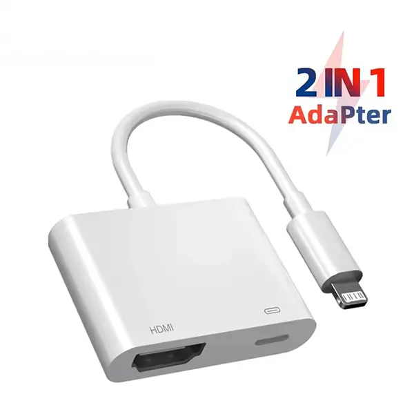 Lightning to HDMI Adapter - 1080P HD Video Converter for iPhone & iPad | No Power Needed | Plug & Play 0