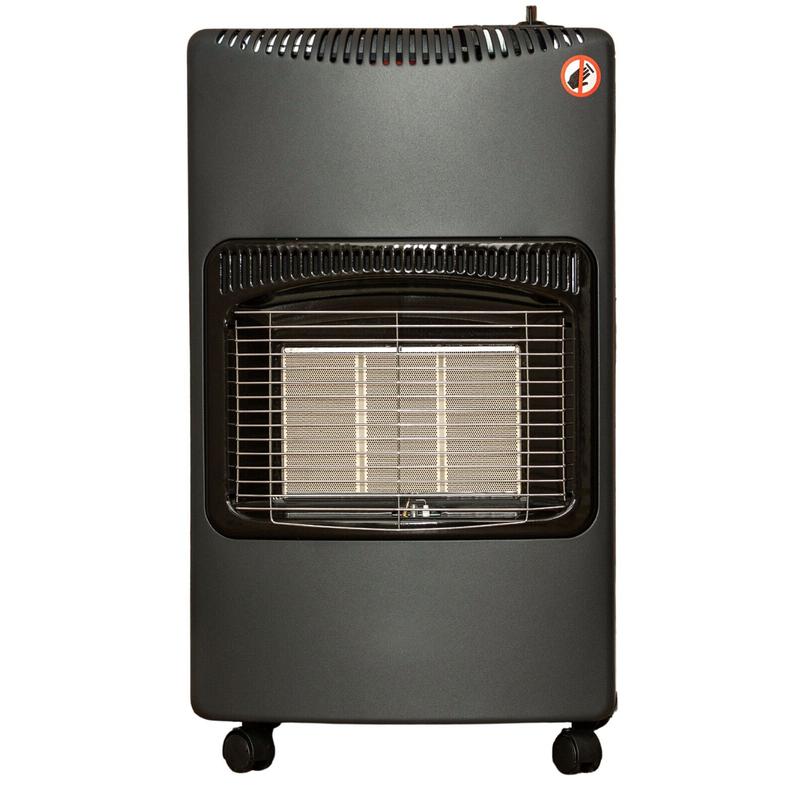 4.2kw Mini Portable Calor Gas Cabinet Heater- Black Free Standing Butane Cabinet- 3 Heat Setting Heating Regulator Wheeled 4.2kw Portable Gas Cabinet Heater Home Office Calor Butane With Hose & Regulator 7