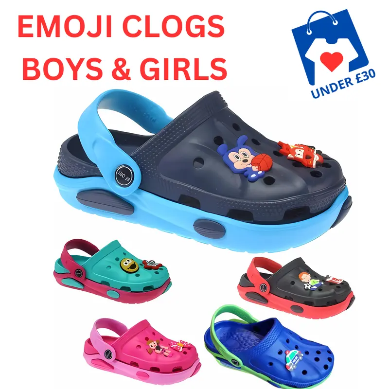 INMINPIN Kids Cartoon Clogs - Unisex Garden Shoes Slides For Indoor/Outdoor